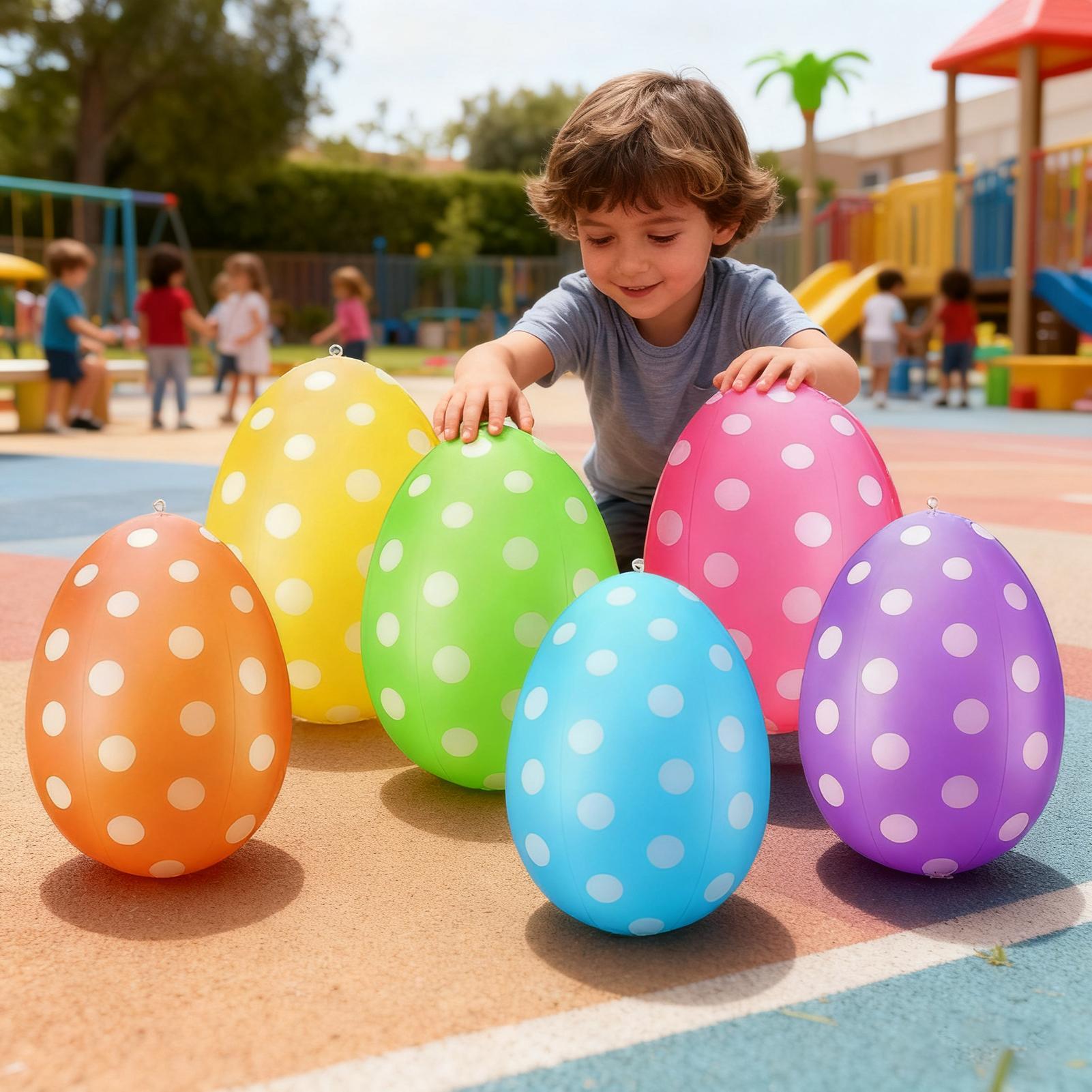 Party Games Egg - Opblaasbare Paaseieren 6 stks/set Pasen PVC