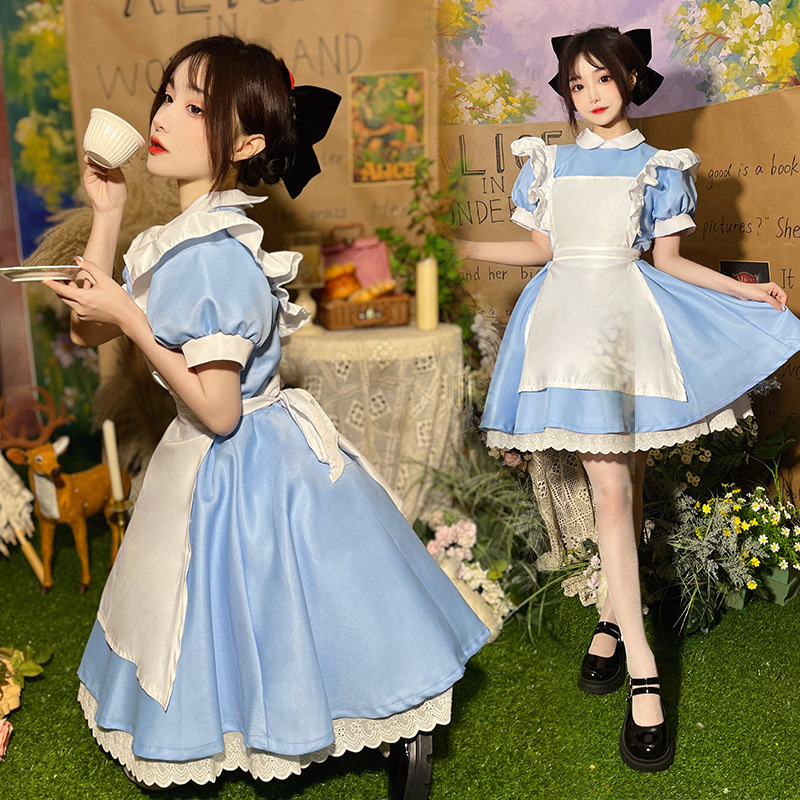 Party Games Alice In Wonderland - Alice in Wonderland Cosplay Jurk Blauw