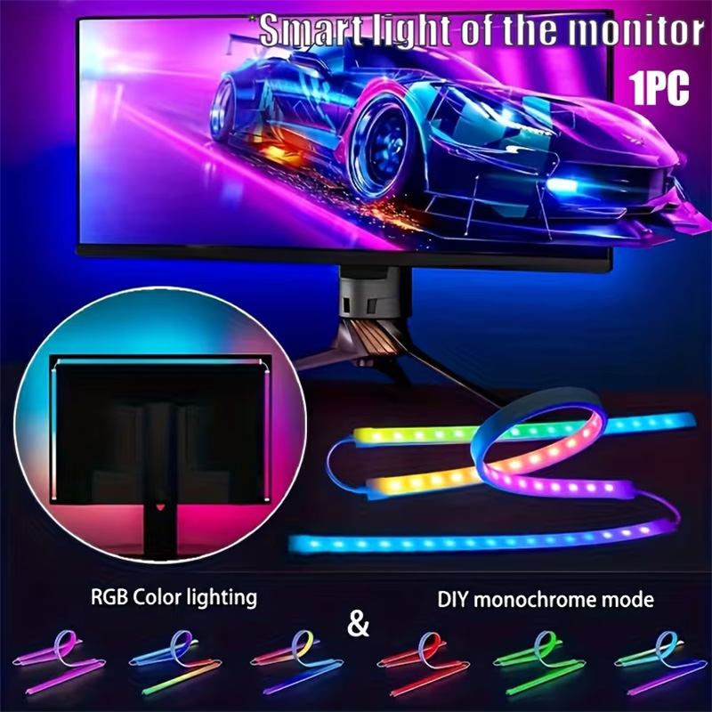 Party Games Pc - RGB-gamingverlichting Strip Monitor Backlight LED-display Sync