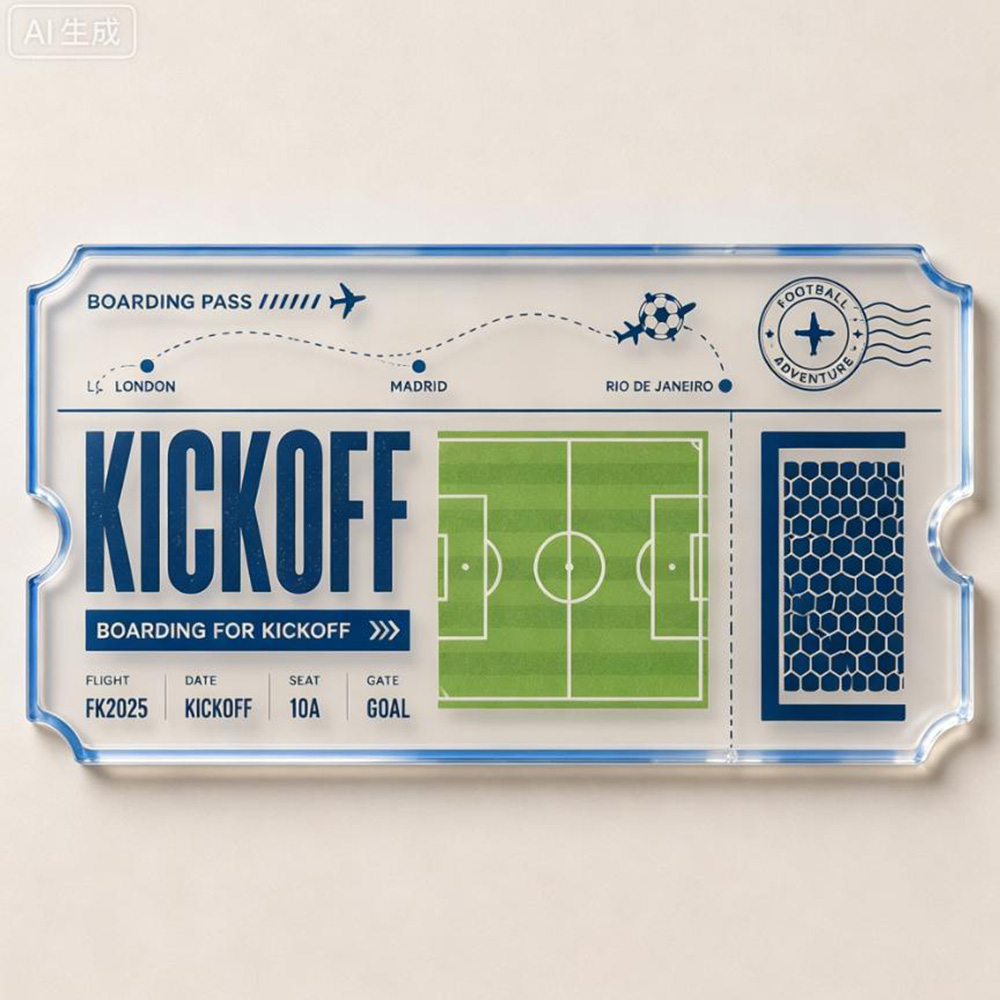 Party Games Game Pass - Voetbal Reis Ticket Acryl Onderzetter Kickoff