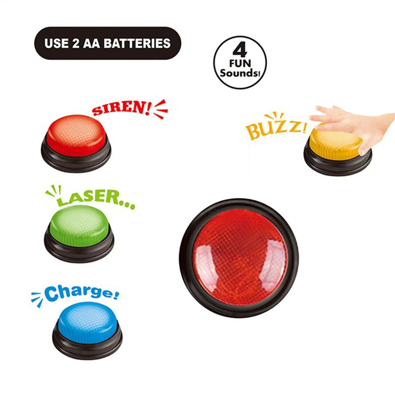 Party Games Gender Reveal - Game Buzzer 4-delige snelle antwoordknop met
