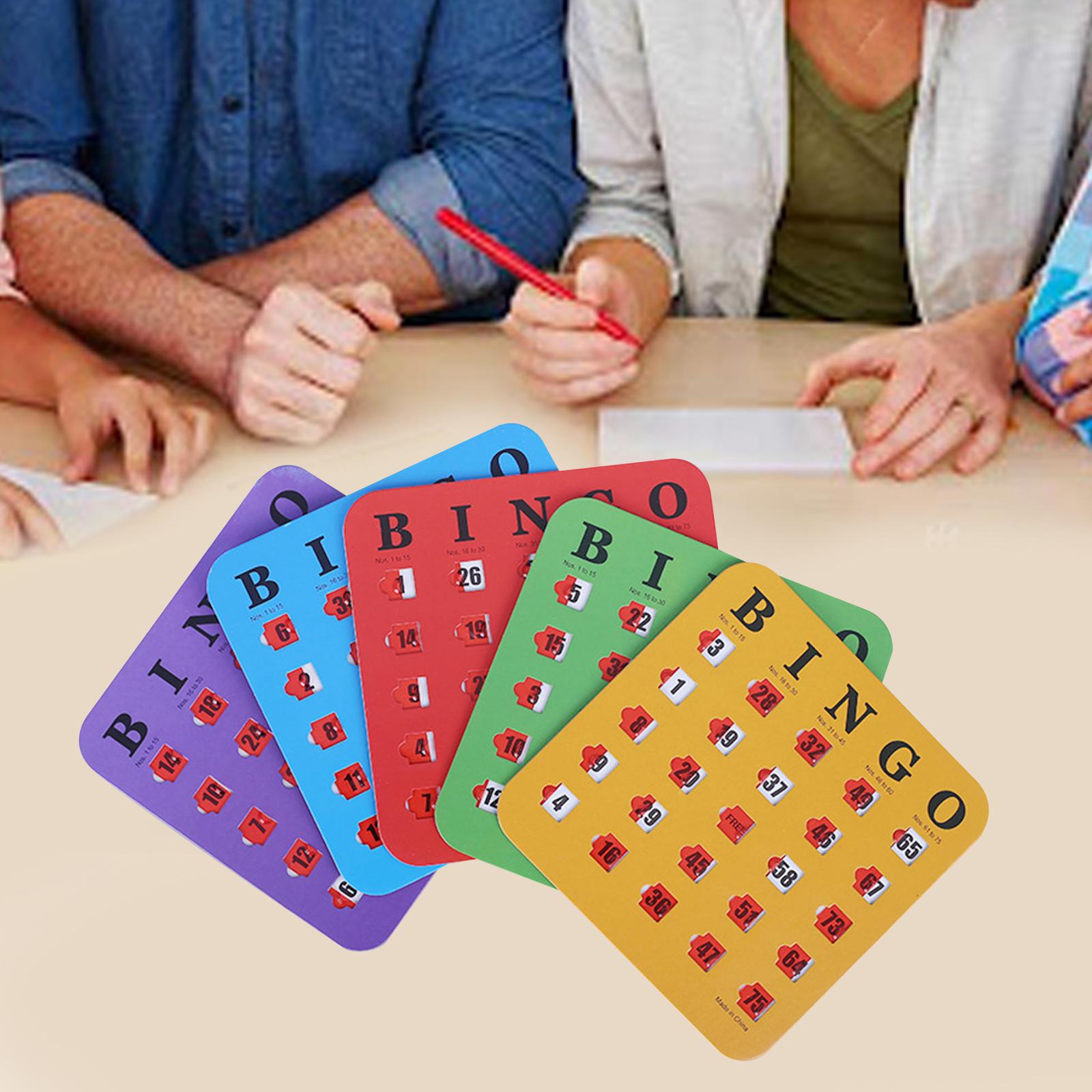 Party Games For Adults Large Group - 5-delig groot bedrukt bingokarton Gemakkelijk af