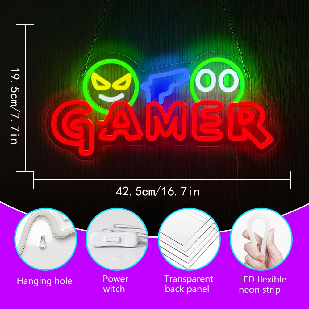 Gamer Neon Sign LED Wandlamp A - Party Games School recensie en prijs