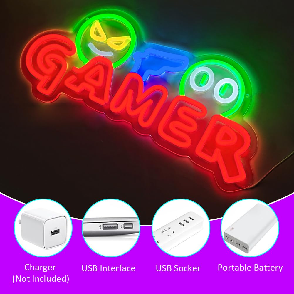 Gamer Neon Sign LED Wandlamp A - Party Games School recensie en prijs