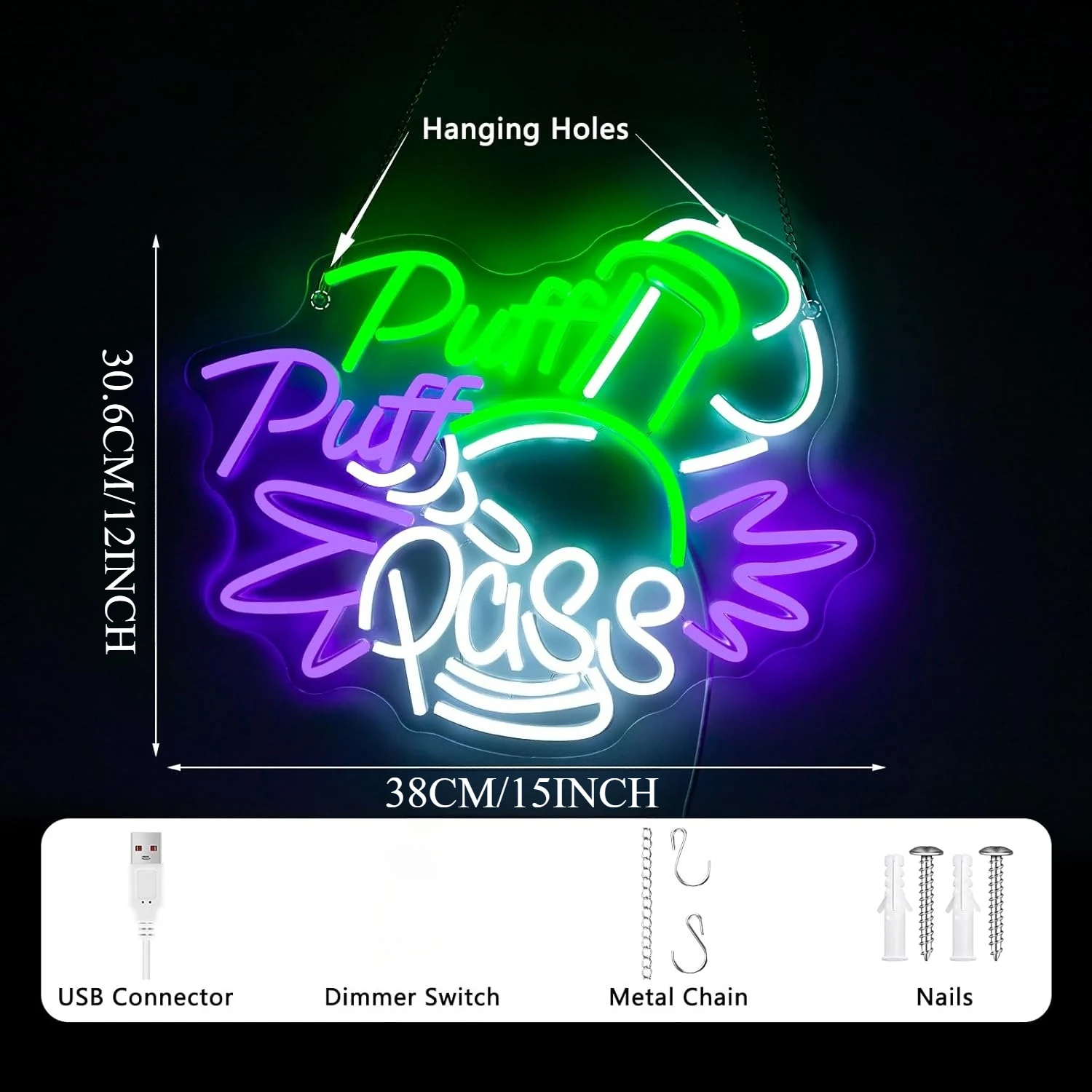Puff Puff Pass Neon Sign Dimba - Party Games Game Pass recensie en prijs