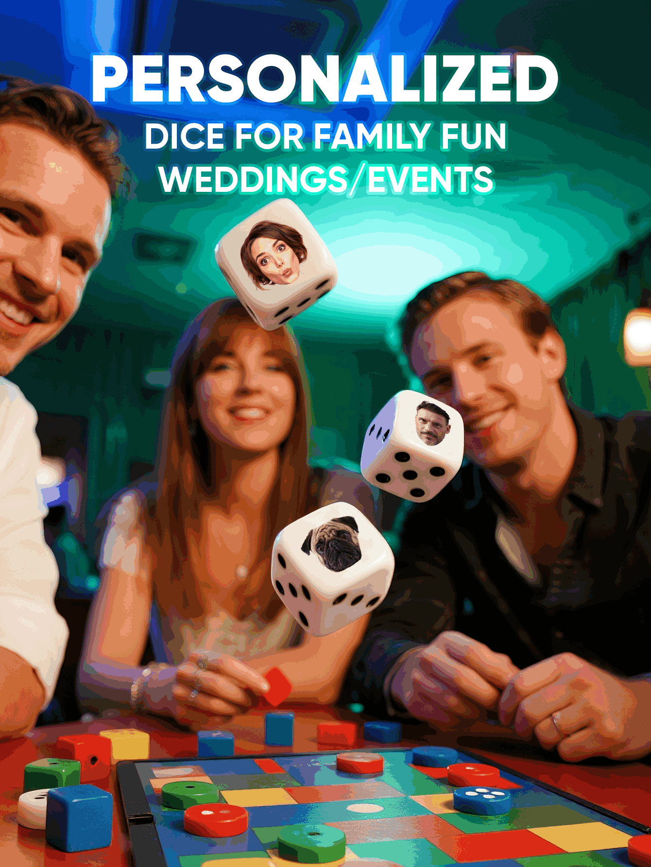 Aangepaste gezichtsdobbelstene - Party Games Groups recensie en prijs