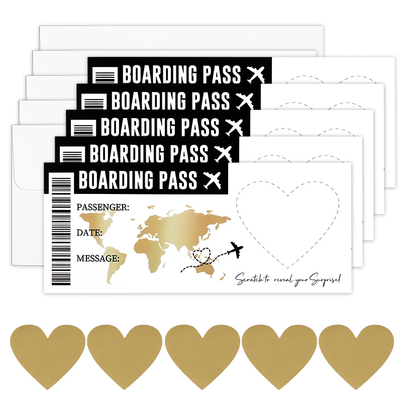 1Set Boarding Pass Scratch Off - Party Games Game Pass recensie en prijs
