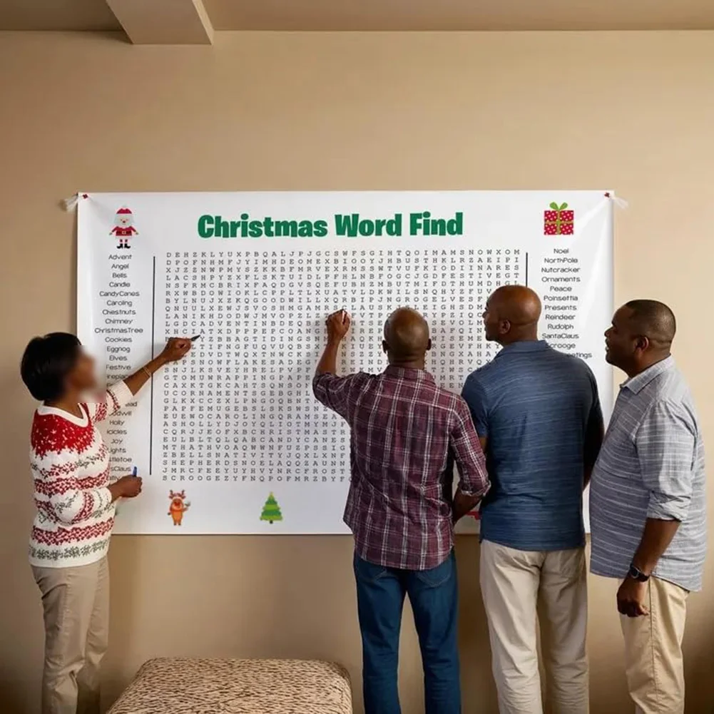 Grote kerstwoordzoekposter voo - Party Games Large Groups recensie en prijs