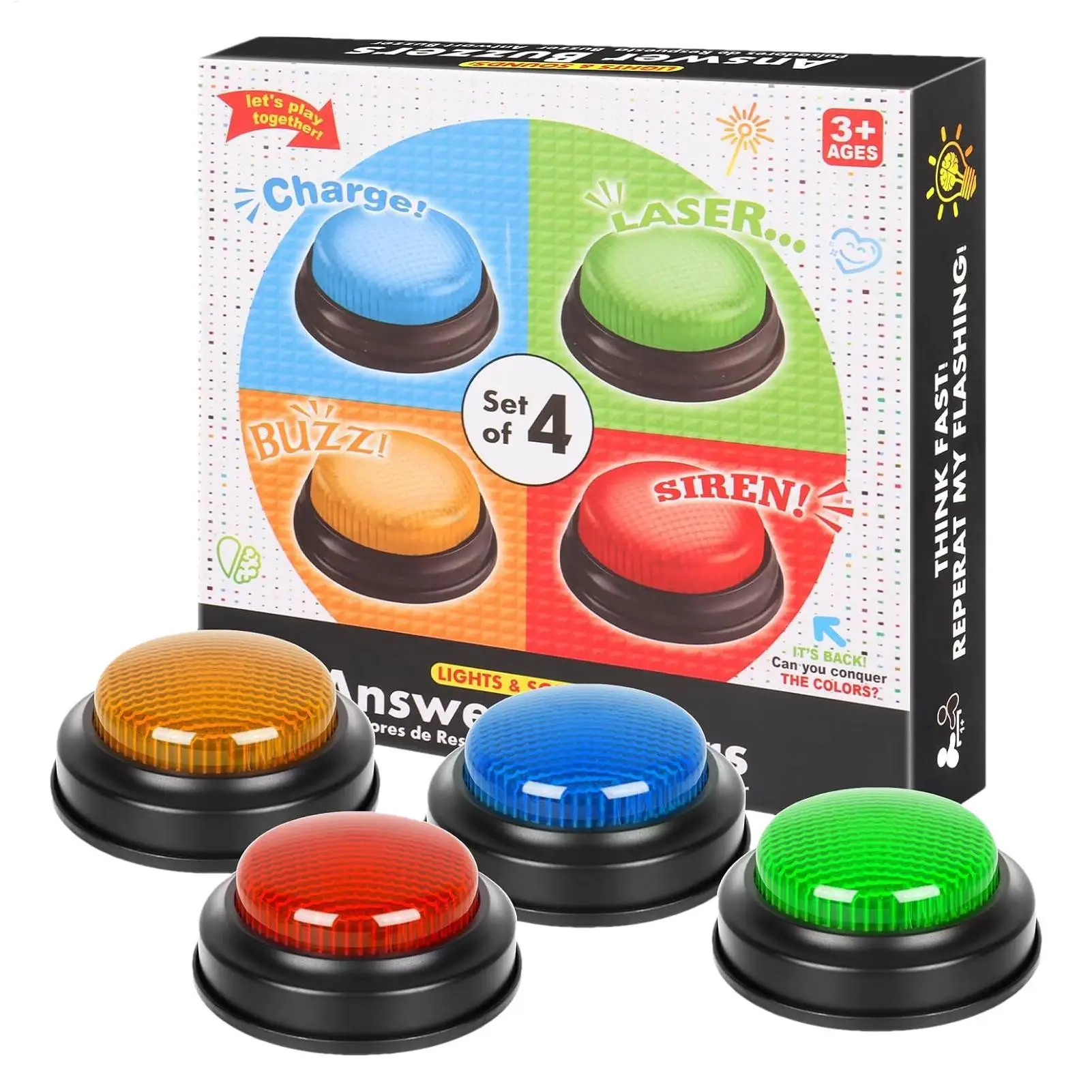 Game Buzzer 4-delige snelle an - Party Games Gender Reveal recensie en prijs