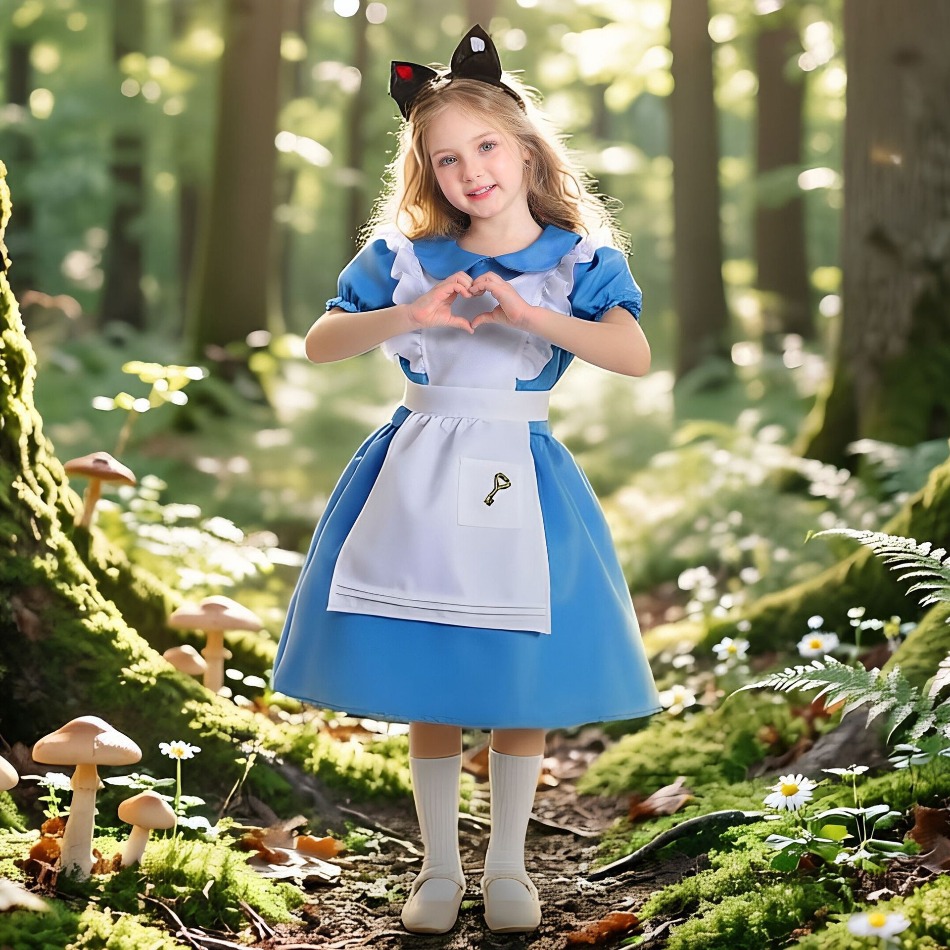 Kinderen Meisjes Blauw Alice W - Party Games Alice In Wonderland recensie en prijs