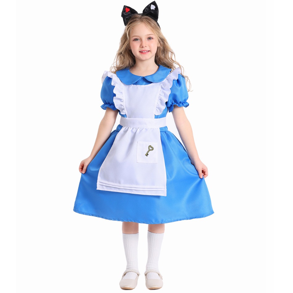 Kinderen Meisjes Blauw Alice W - Party Games Alice In Wonderland recensie en prijs