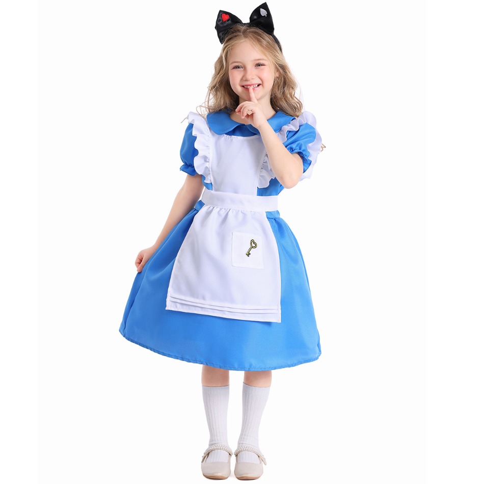 Kinderen Meisjes Blauw Alice W - Party Games Alice In Wonderland recensie en prijs