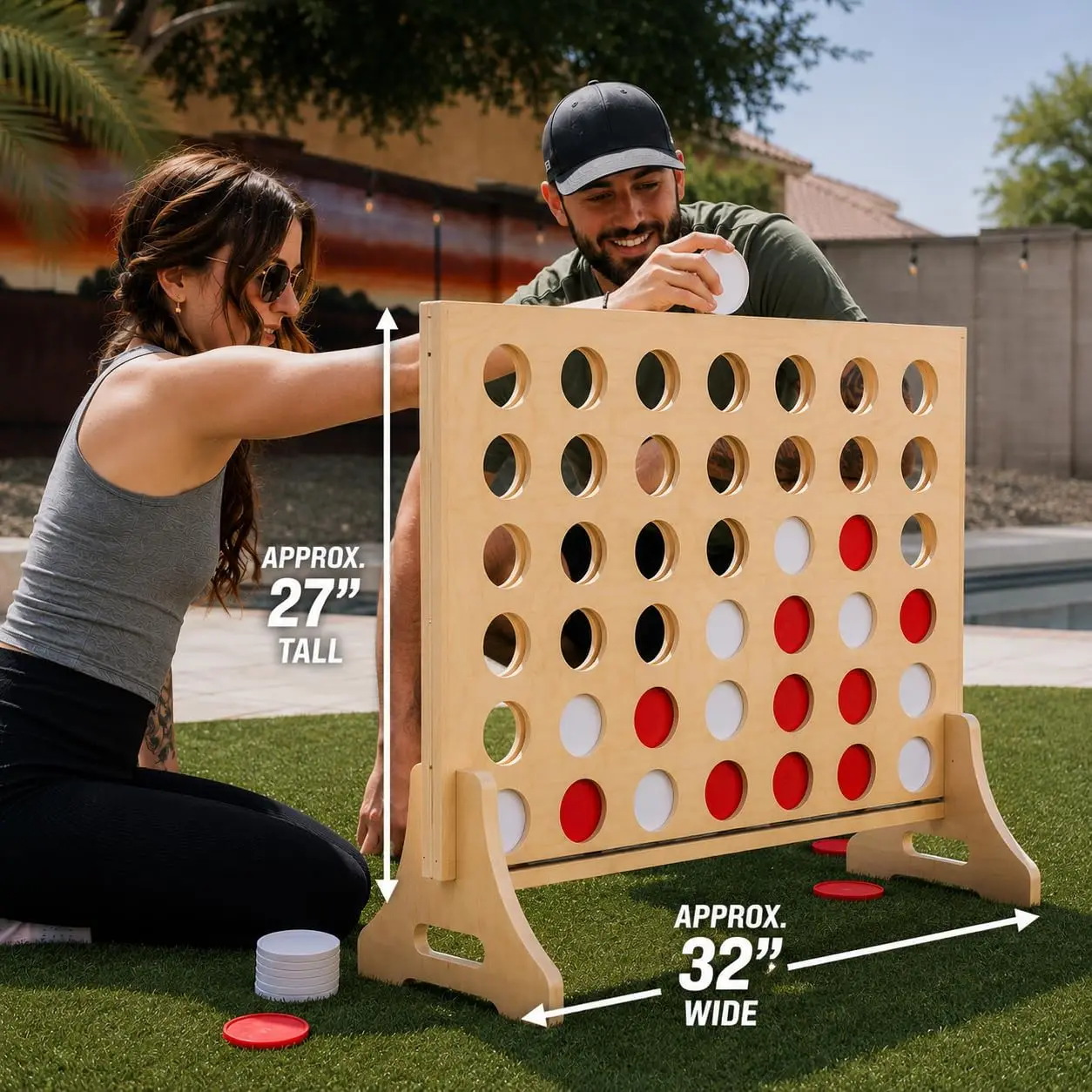 Gigantisch Vier-op-een-Rij Spe - Party Games Adults Indoor recensie en prijs